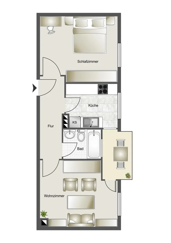 Grundriss Erdgeschosswohnung Leonberg