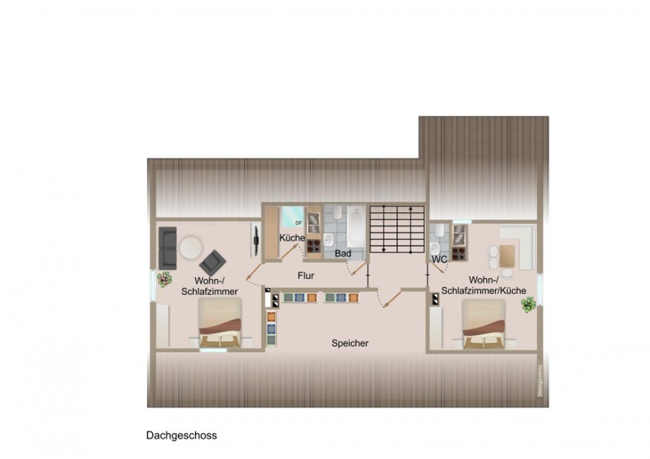 Grundriss DG Mehrfamilienhaus Korntal-M�nchingen