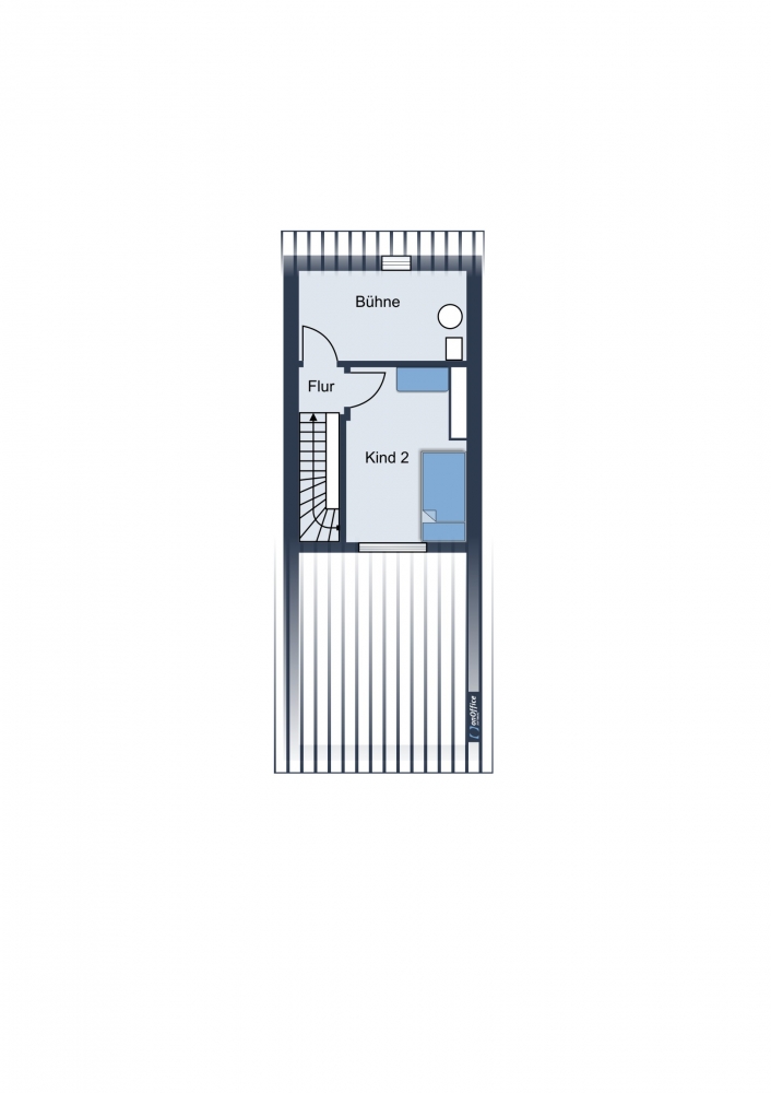 Grundriss DG Reihenmittelhaus Stuttgart / Hausen