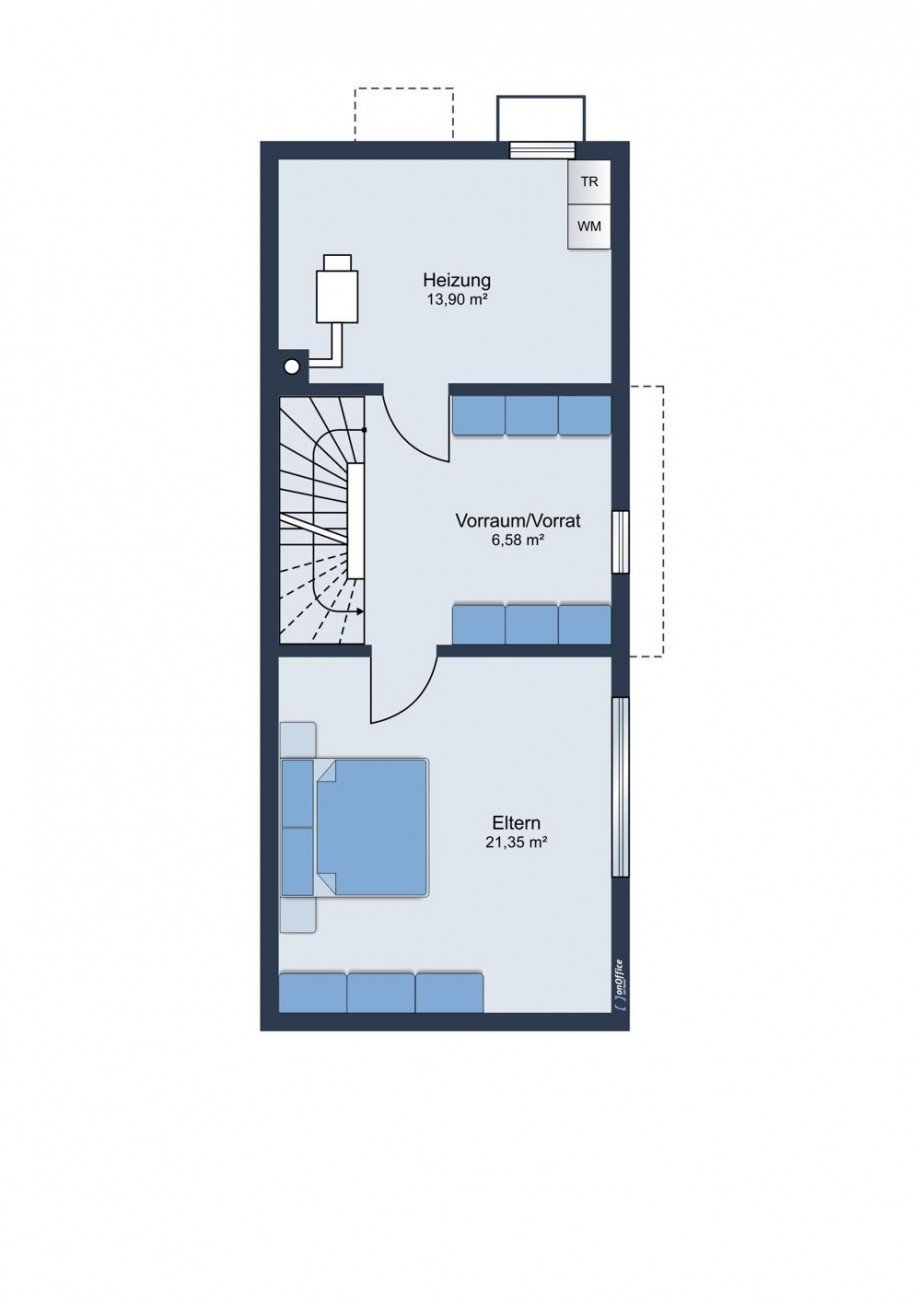 Grundriss UG Doppelhaush�lfte Stuttgart / Hausen