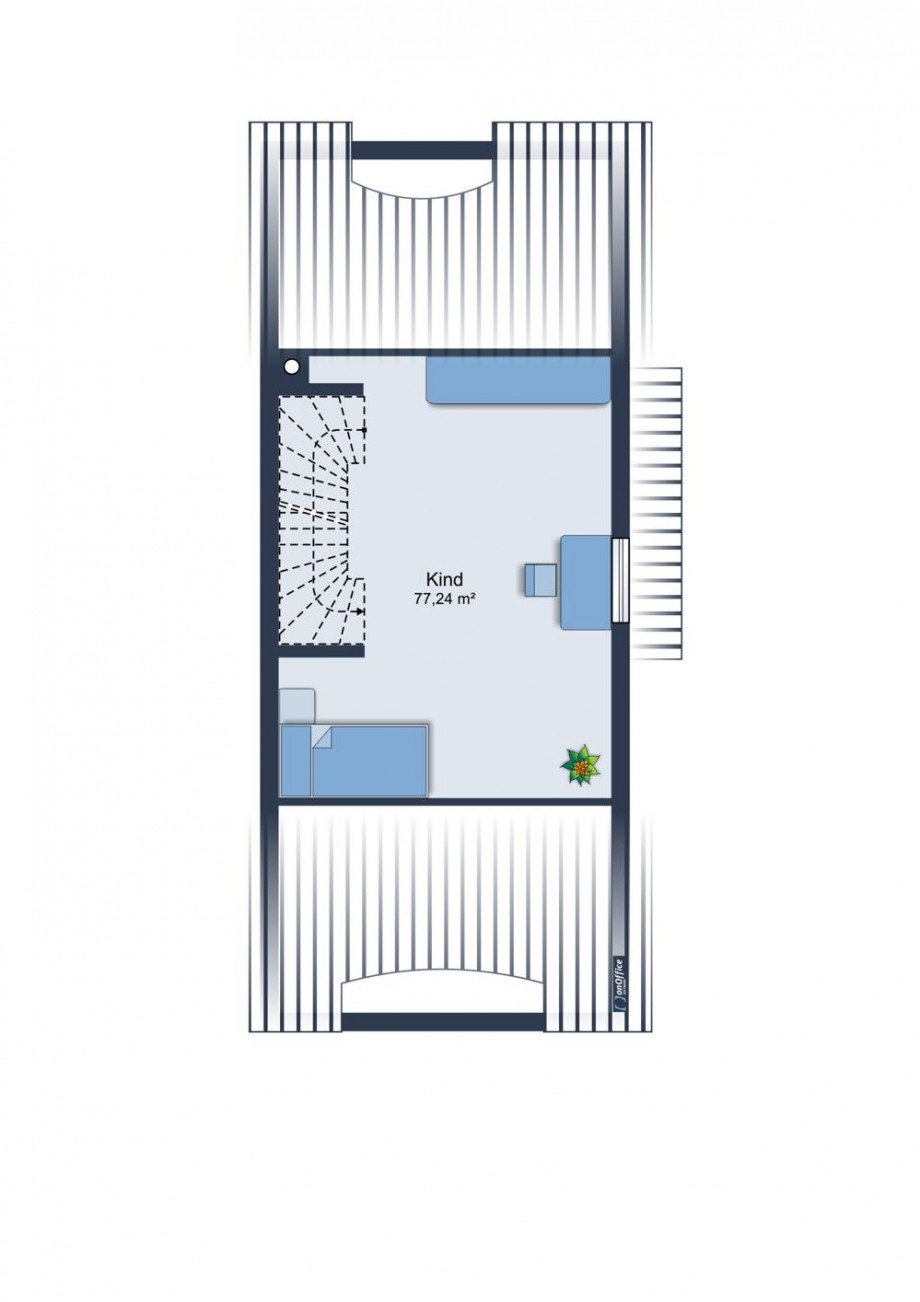 Grundriss DG Doppelhaush�lfte Stuttgart / Hausen