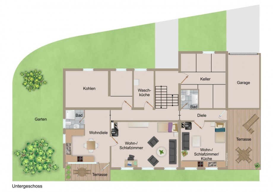 Grundriss UG Mehrfamilienhaus Korntal-M�nchingen