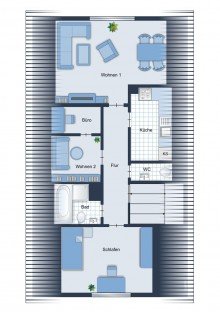 Grundriss OG Gro�familien aufgepasst! Gepflegtes Zweifamilienhaus mit viel Platz