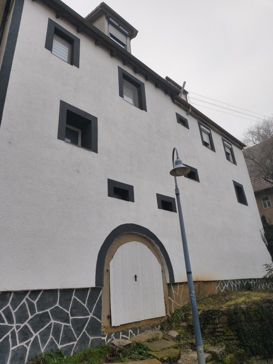 Au�enansicht hinten Etagenwohnung Talheim