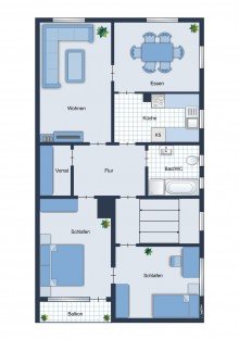 Grundriss EG Gro�familien aufgepasst! Gepflegtes Zweifamilienhaus mit viel Platz