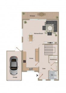 Grundriss EG Hochwertig, ruhig und gro�z�gig!