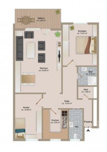 Grundriss Gro�z�gig, hell und gem�tlich!
