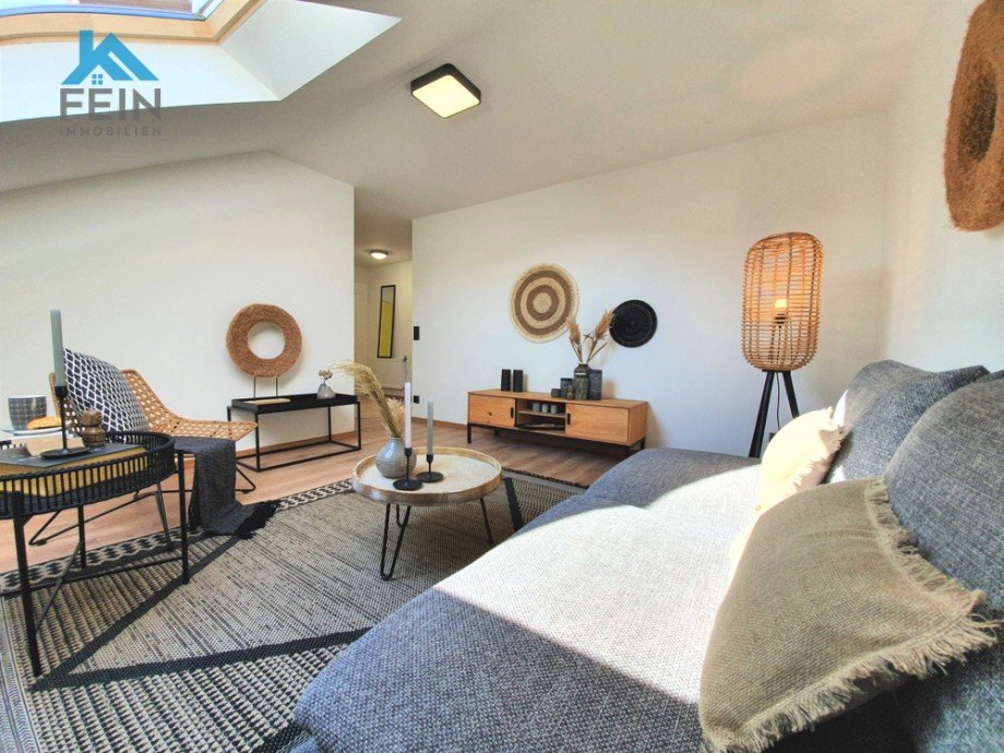 Wohnzimmer Dachgeschosswohnung Wiernsheim / Pinache