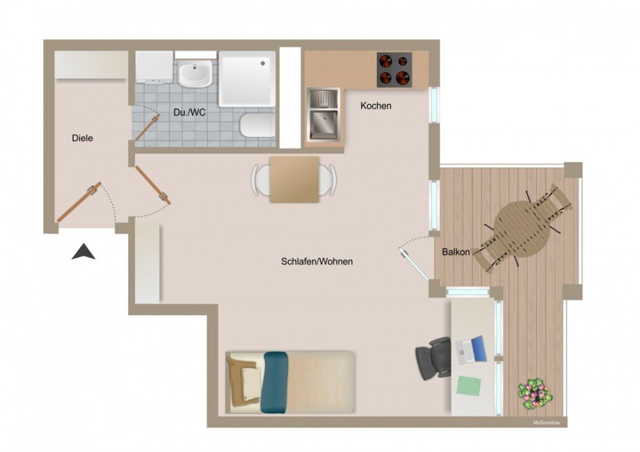 2. Obergeschoss Etagenwohnung Mosbach / Diedesheim