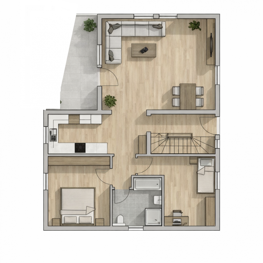 Grundriss Etagenwohnung Talheim