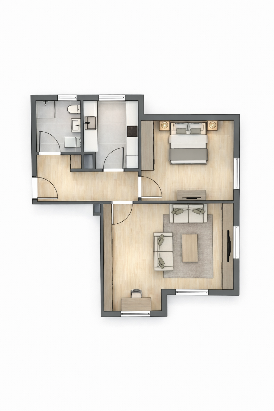 Grundriss Dachgeschosswohnung Ludwigsburg